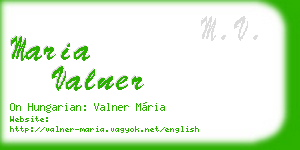 maria valner business card